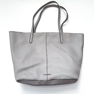 Rebecca Minkoff Gray Pebbled Leather Large Tote Bag